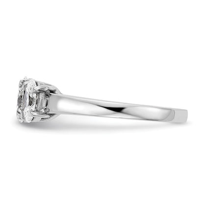True Origin Lab Grown Diamond VS+ F+ Complete Oval Three Stone Ring