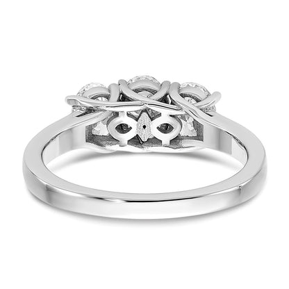 True Origin Lab Grown Diamond VS+ F+ Complete Oval Three Stone Ring