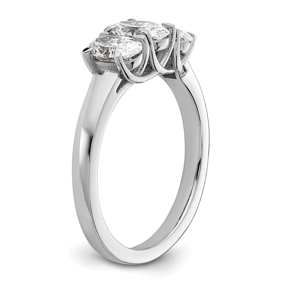 True Origin Lab Grown Diamond VS+ F+ Complete Oval Three Stone Ring