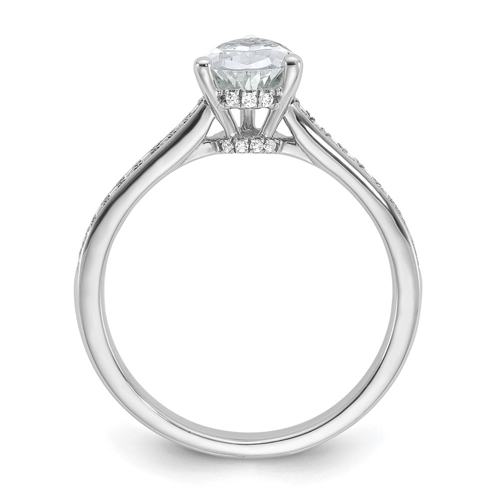 True Origin Lab Grown Diamond VS+ F+ Semi-Mount Pear Engagement Ring