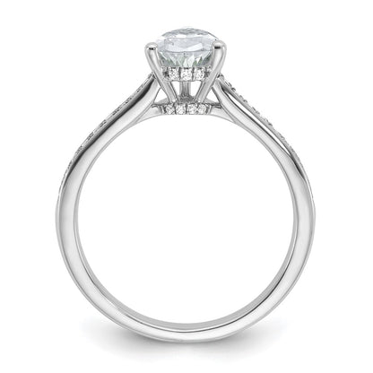 True Origin Lab Grown Diamond VS+ F+ Semi-Mount Pear Engagement Ring