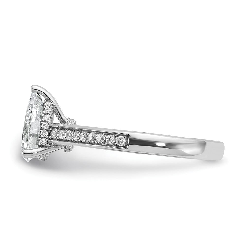 True Origin Lab Grown Diamond VS+ F+ Semi-Mount Pear Engagement Ring