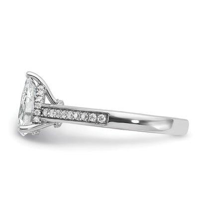 True Origin Lab Grown Diamond VS+ F+ Semi-Mount Pear Engagement Ring