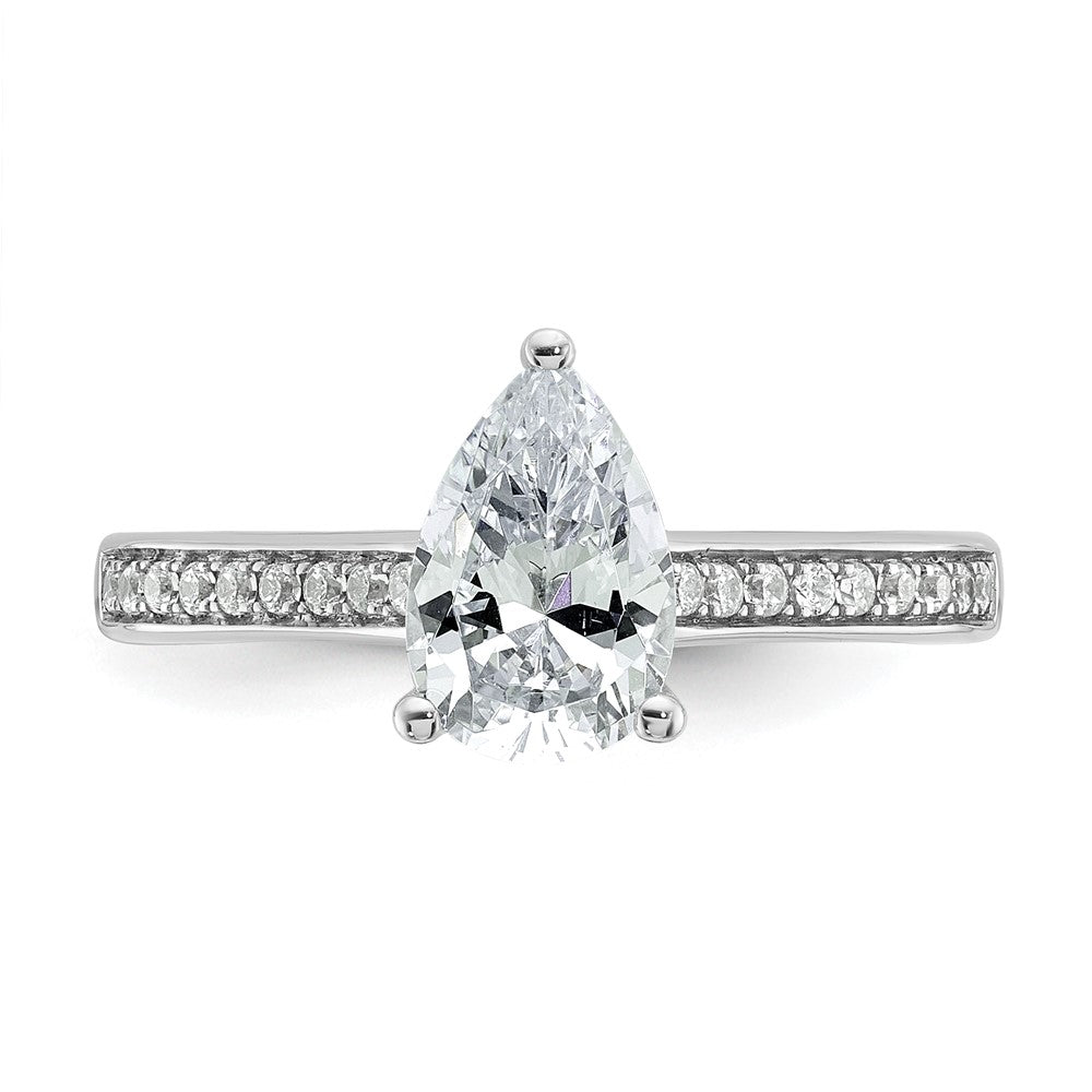 True Origin Lab Grown Diamond VS+ F+ Semi-Mount Pear Engagement Ring