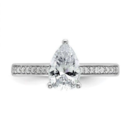 True Origin Lab Grown Diamond VS+ F+ Semi-Mount Pear Engagement Ring
