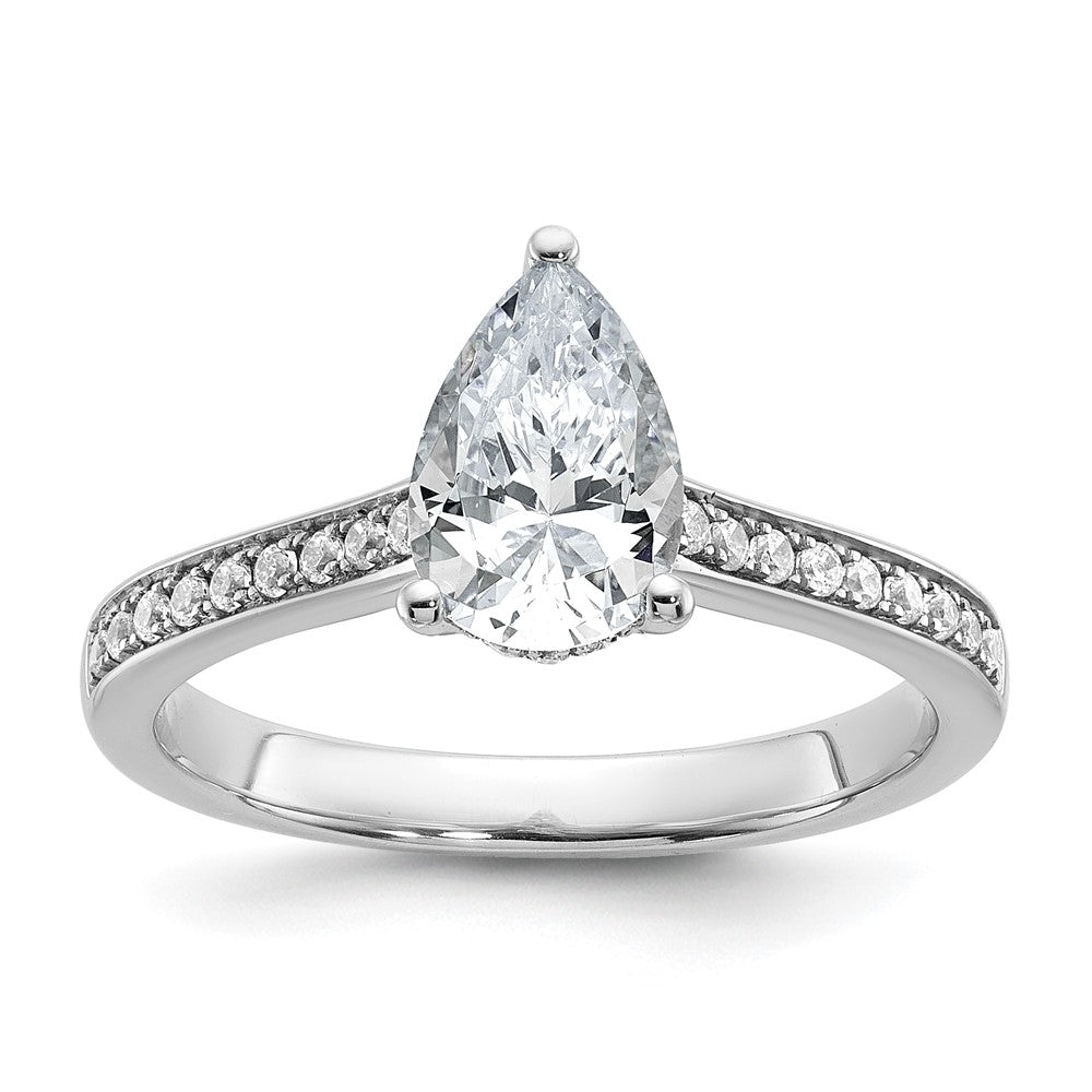 True Origin Lab Grown Diamond VS+ F+ Semi-Mount Pear Engagement Ring