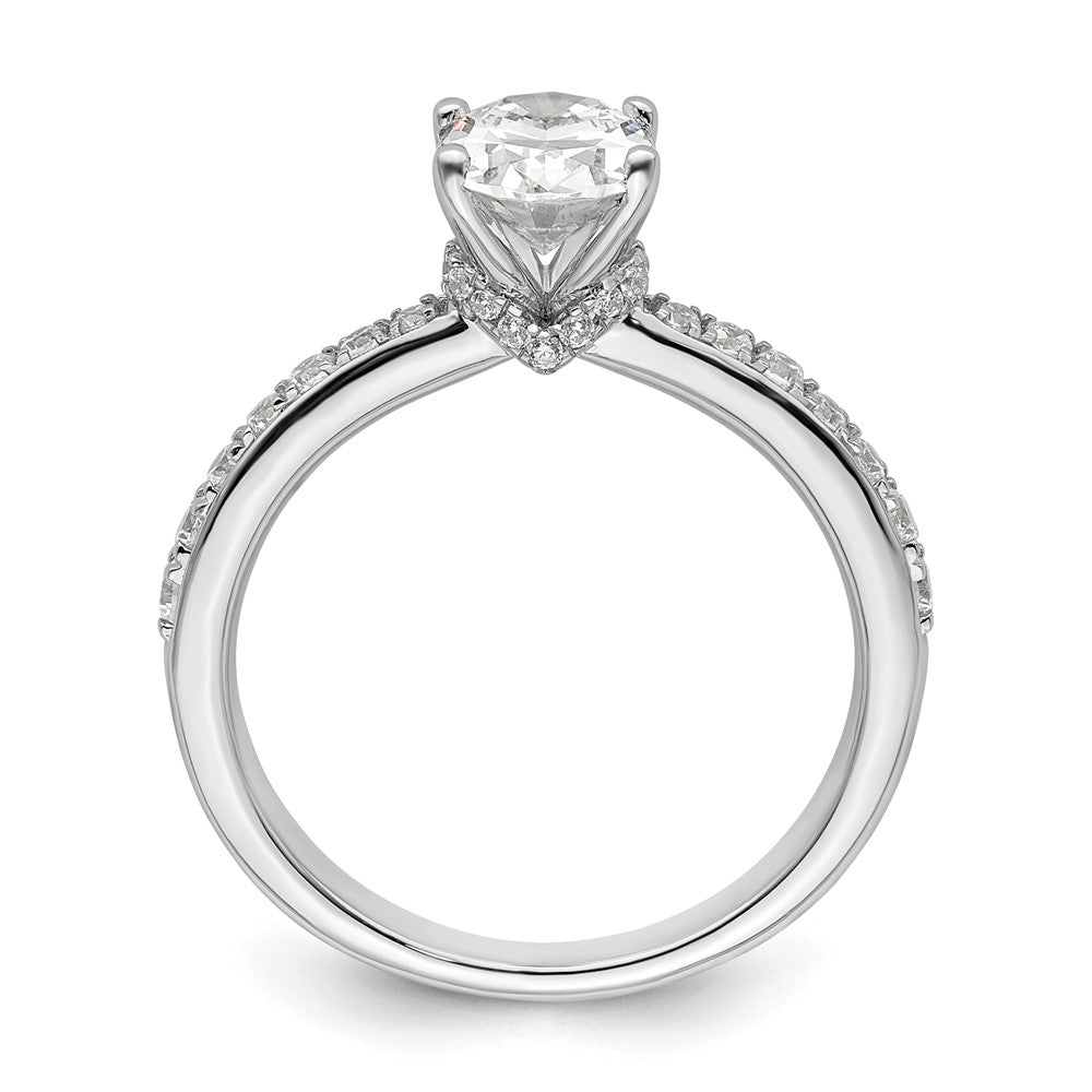 True Origin Lab Grown Diamond VS+ F+ Semi-Mount Oval Engagement Ring
