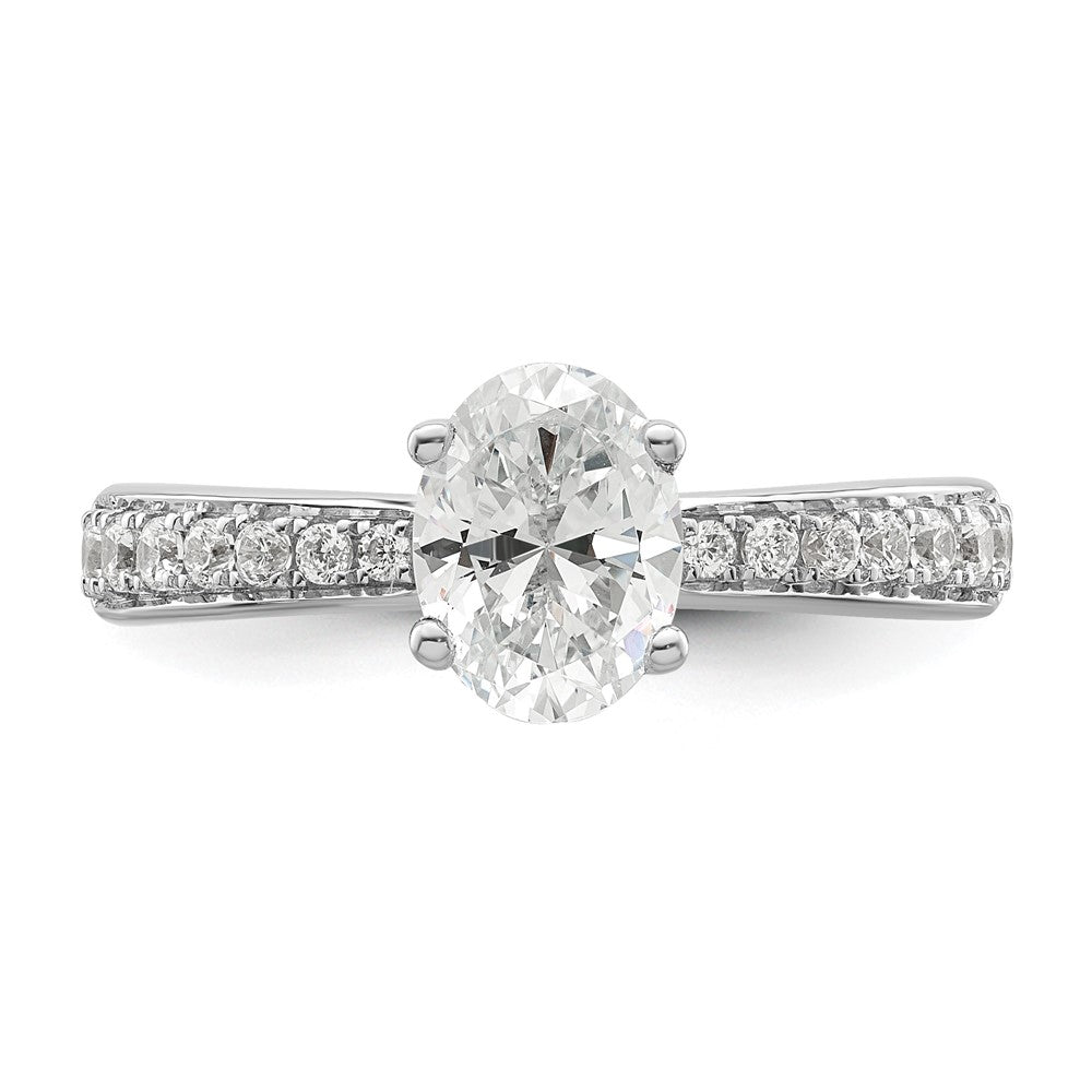 True Origin Lab Grown Diamond VS+ F+ Semi-Mount Oval Engagement Ring