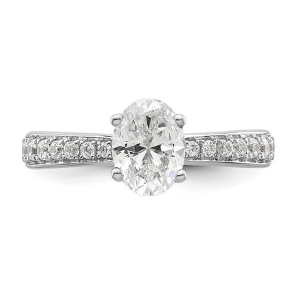 True Origin Lab Grown Diamond VS+ F+ Semi-Mount Oval Engagement Ring