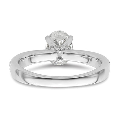 True Origin Lab Grown Diamond VS+ F+ Semi-Mount Oval Engagement Ring
