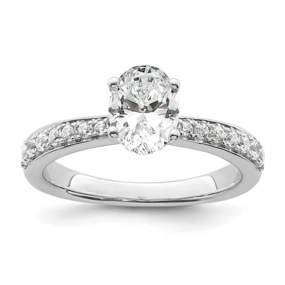 True Origin Lab Grown Diamond VS+ F+ Semi-Mount Oval Engagement Ring