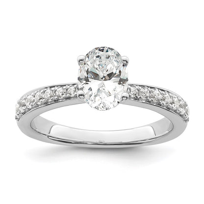 True Origin Lab Grown Diamond VS+ F+ Semi-Mount Oval Engagement Ring