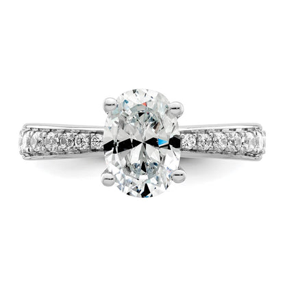 True Origin Lab Grown Diamond VS+ F+ Semi-Mount Oval Engagement Ring