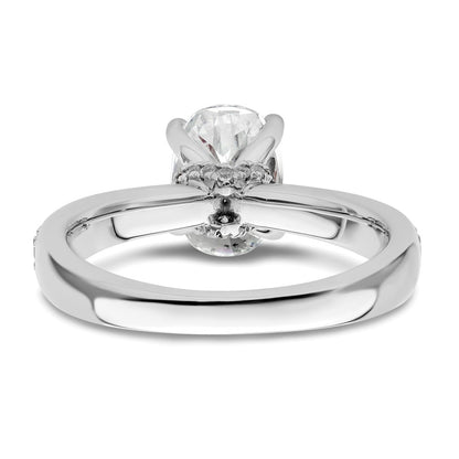 True Origin Lab Grown Diamond VS+ F+ Semi-Mount Oval Engagement Ring