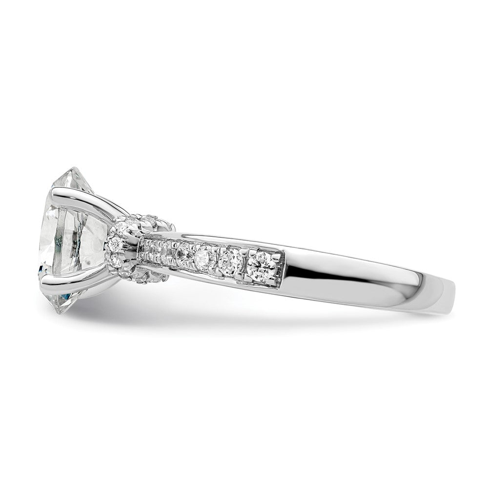 True Origin Lab Grown Diamond VS+ F+ Semi-Mount Oval Engagement Ring