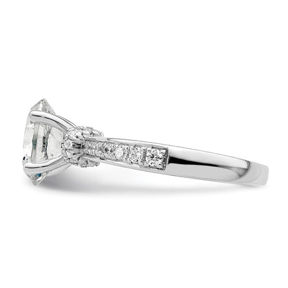 True Origin Lab Grown Diamond VS+ F+ Semi-Mount Oval Engagement Ring
