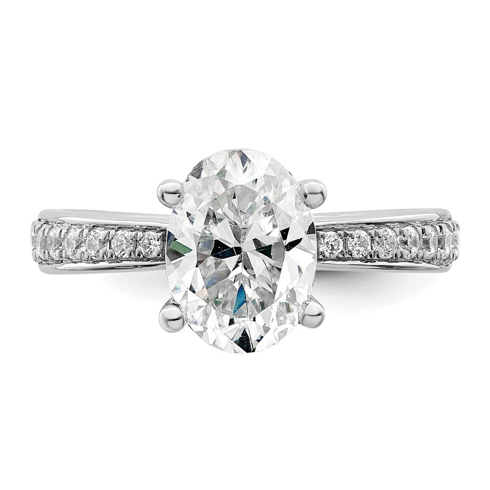 True Origin Lab Grown Diamond VS+ F+ Semi-Mount Oval Engagement Ring