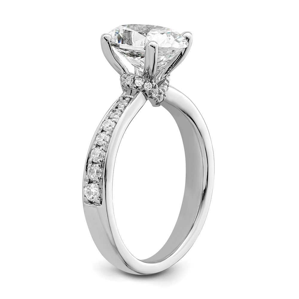 True Origin Lab Grown Diamond VS+ F+ Semi-Mount Oval Engagement Ring