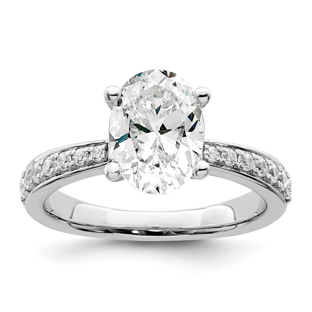True Origin Lab Grown Diamond VS+ F+ Semi-Mount Oval Engagement Ring