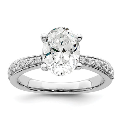 True Origin Lab Grown Diamond VS+ F+ Semi-Mount Oval Engagement Ring
