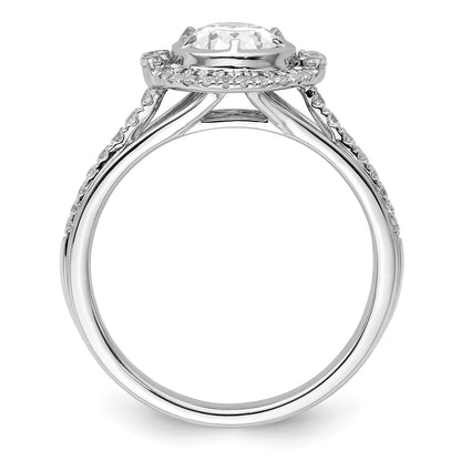 True Origin Lab Grown Diamond VS+ F+ Semi-Mount Oval Halo Engagement Ring