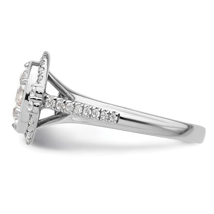 True Origin Lab Grown Diamond VS+ F+ Semi-Mount Oval Halo Engagement Ring