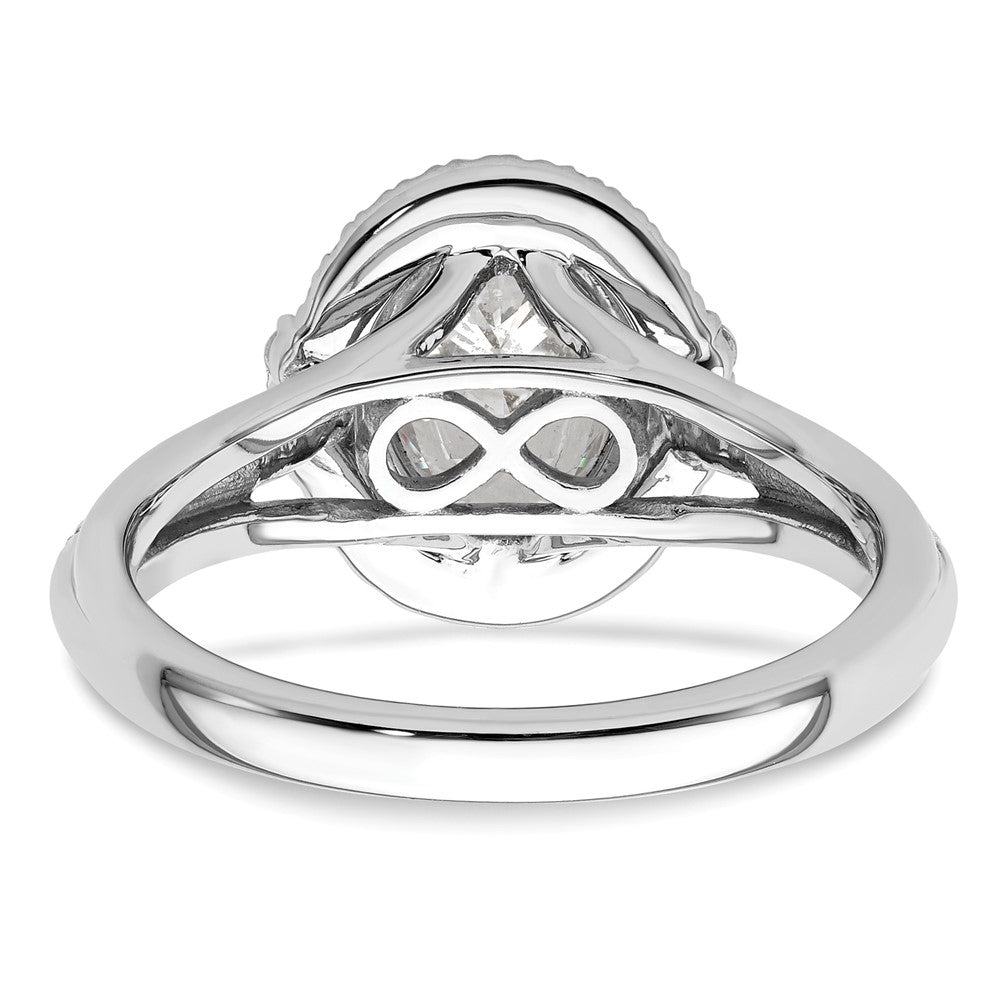 True Origin Lab Grown Diamond VS+ F+ Semi-Mount Oval Halo Engagement Ring