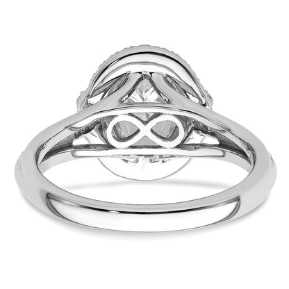 True Origin Lab Grown Diamond VS+ F+ Semi-Mount Oval Halo Engagement Ring