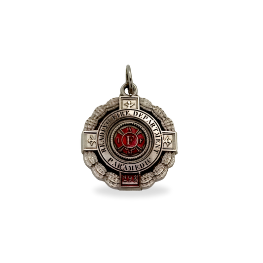 Reading Fire Department Officer & Paramedic Badge Pendant Charm