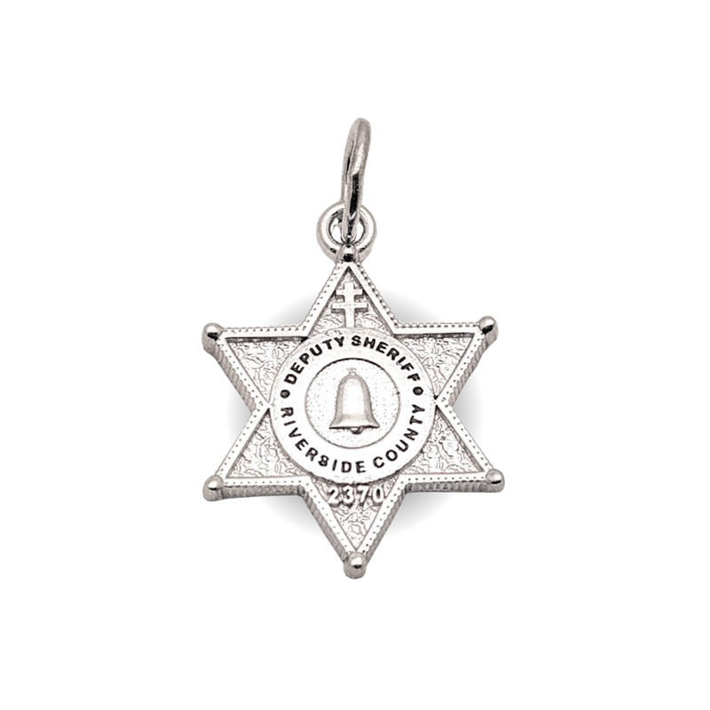 Riverside Sheriff Department Star Badge Pendant