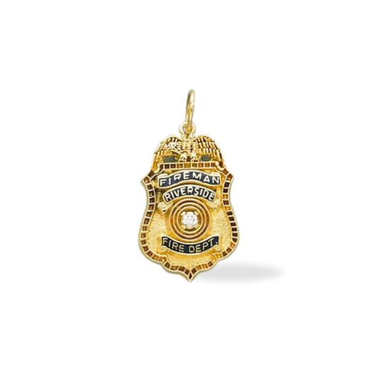 Riverside Fire Department Badge Pendant