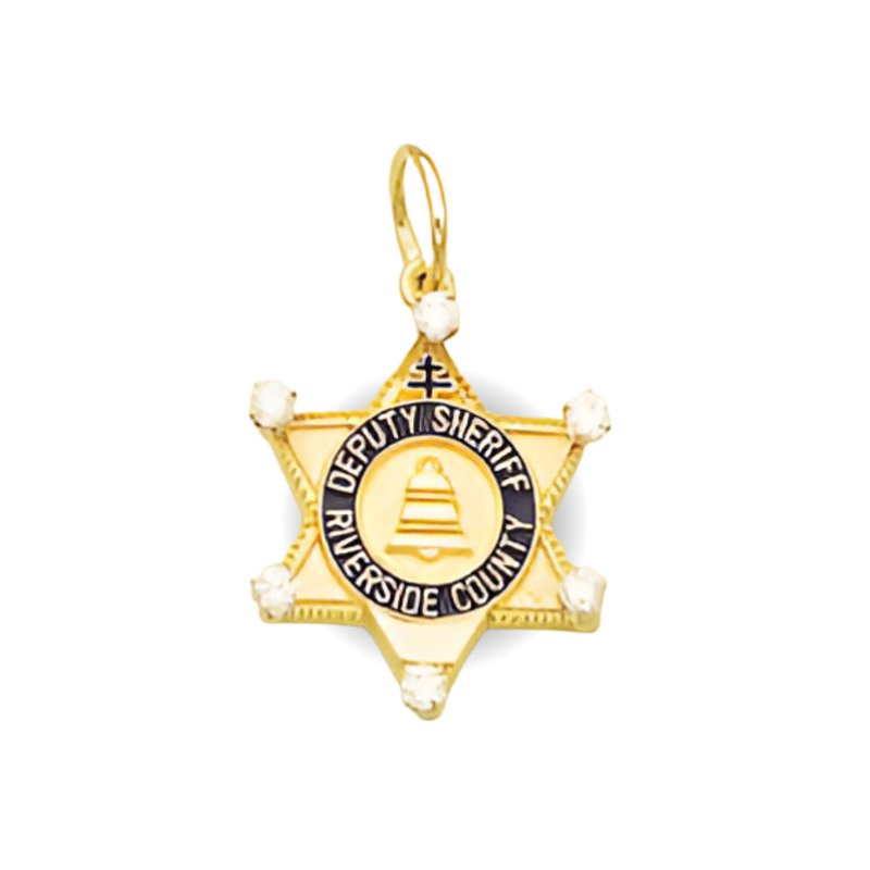 Riverside Sheriff Department Star Badge Pendant