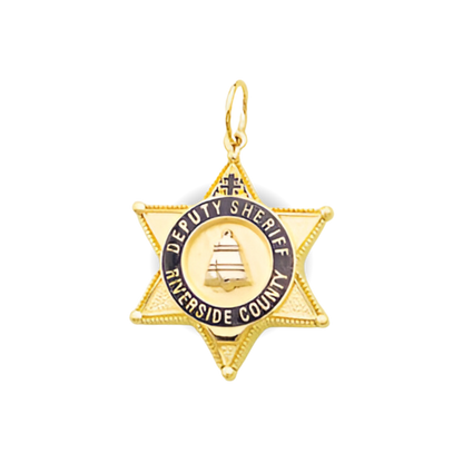Riverside Sheriff Department Star Badge Pendant