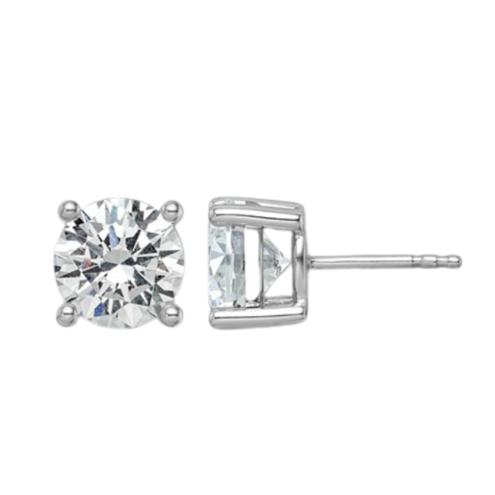 Classic Round Lab-Grown Diamond Stud Earrings