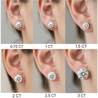 Classic Round Lab-Grown Diamond Stud Earrings