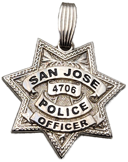 San Jose Police Department Star Badge Pendant