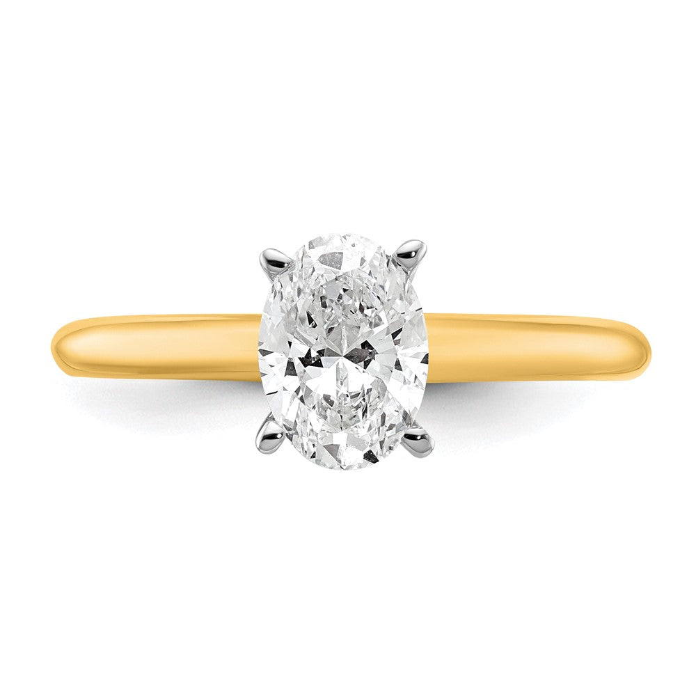 Certified Lab Grown Diamond VS/SI+ G+ Oval Complete Solitaire Engagement Ring