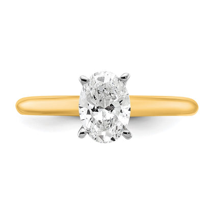 Certified Lab Grown Diamond VS/SI+ G+ Oval Complete Solitaire Engagement Ring