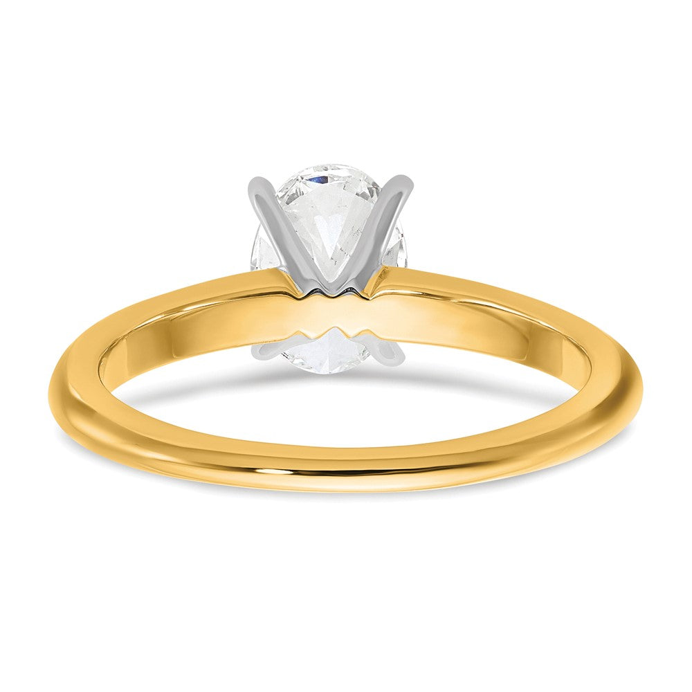 Certified Lab Grown Diamond VS/SI+ G+ Oval Complete Solitaire Engagement Ring