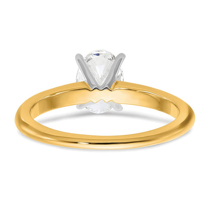Certified Lab Grown Diamond VS/SI+ G+ Oval Complete Solitaire Engagement Ring