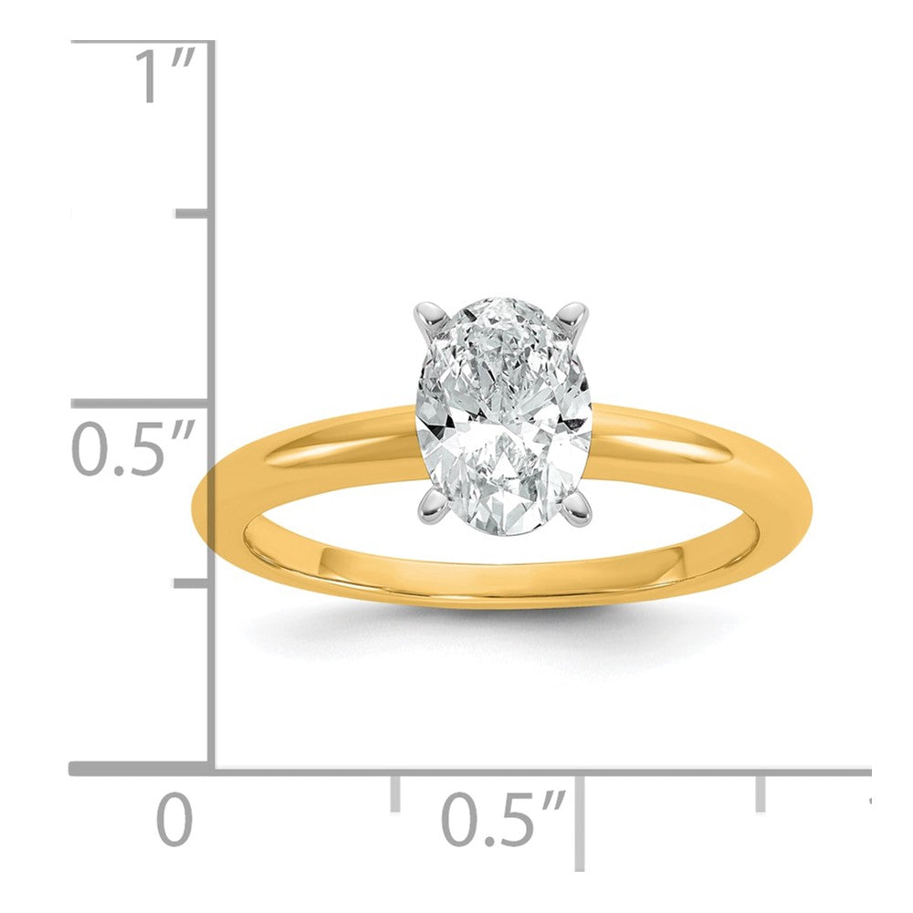 Certified Lab Grown Diamond VS/SI+ G+ Oval Complete Solitaire Engagement Ring