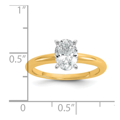 Certified Lab Grown Diamond VS/SI+ G+ Oval Complete Solitaire Engagement Ring