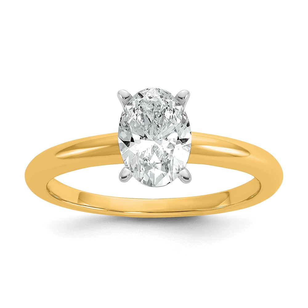 Certified Lab Grown Diamond VS/SI+ G+ Oval Complete Solitaire Engagement Ring