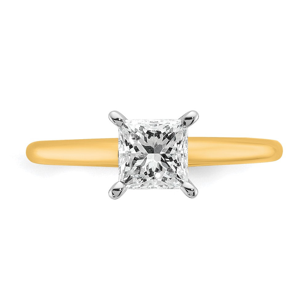 Certified Lab Grown Diamond VS/SI+ G+ Princess Complete Solitaire Engagement Ring
