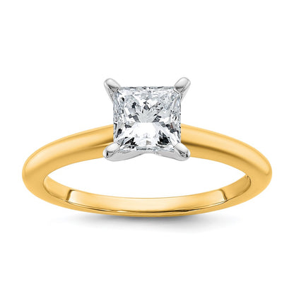 Certified Lab Grown Diamond VS/SI+ G+ Princess Complete Solitaire Engagement Ring