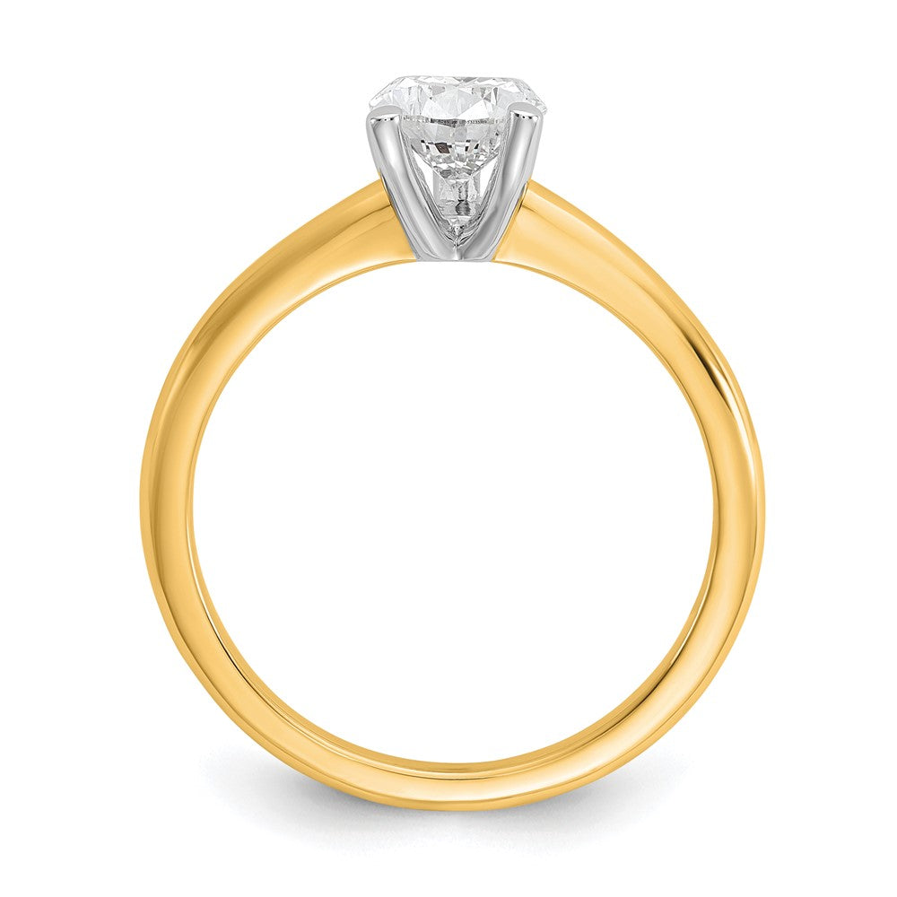 Certified Lab Grown Diamond VS/SI+ G+ Pear Solitaire Complete Engagement Ring