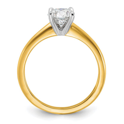 Certified Lab Grown Diamond VS/SI+ G+ Round Complete Solitaire Engagement Ring