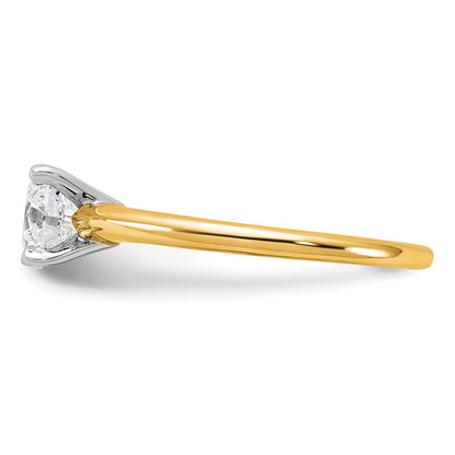Certified Lab Grown Diamond VS+ F+ Round Complete Solitaire Engagement Ring