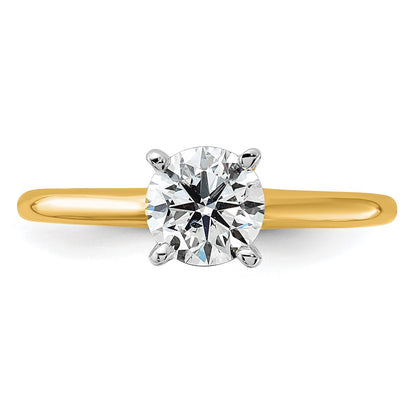Certified Lab Grown Diamond VS+ F+ Round Complete Solitaire Engagement Ring