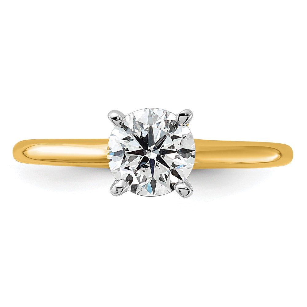 Certified Lab Grown Diamond VS/SI+ G+ Round Complete Solitaire Engagement Ring